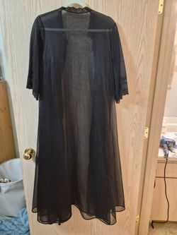 Genuine vintage lace+mesh maxi robe
