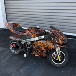 40CC GAS 20 mph POCKET MOTORCYCLE 1.5hp RIDE ON KIDS ADULTS 4-STROKE EPA ENGINE MINI GAS Race BIKE 