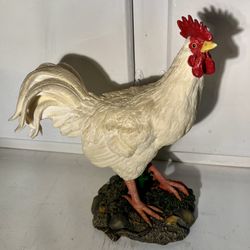 Herco Professional Gift Leghorn Rooster Chicken Resin Figurine Sculpture Statue 8.5” 