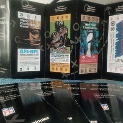 COMMERATIVE REPLICA SUPERBOWL TICKET SET