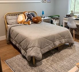 Crate and Barrel Full size bed frame (like new condition)