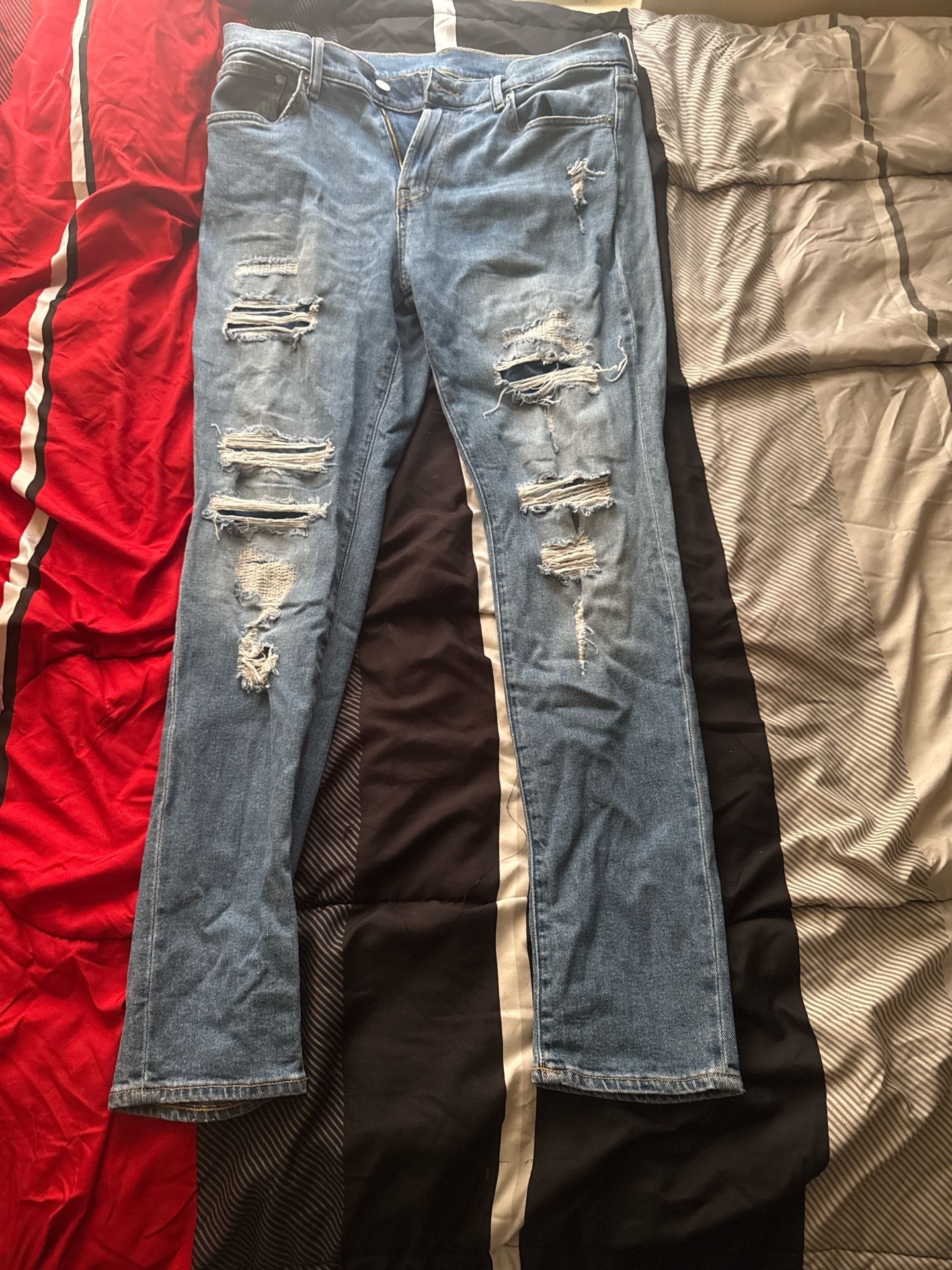 Blue Distressed Jeans