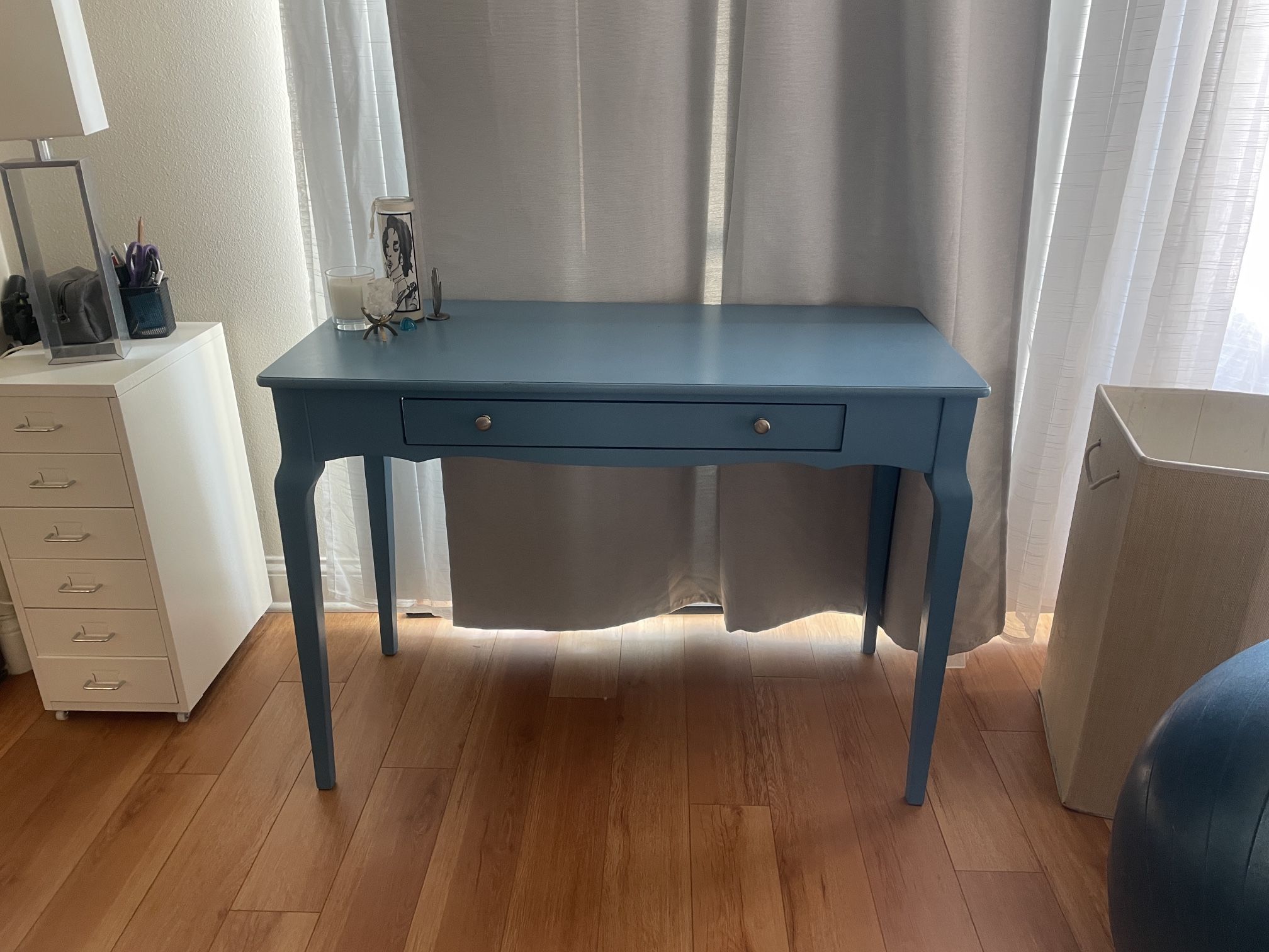 Blue Wooden Desk