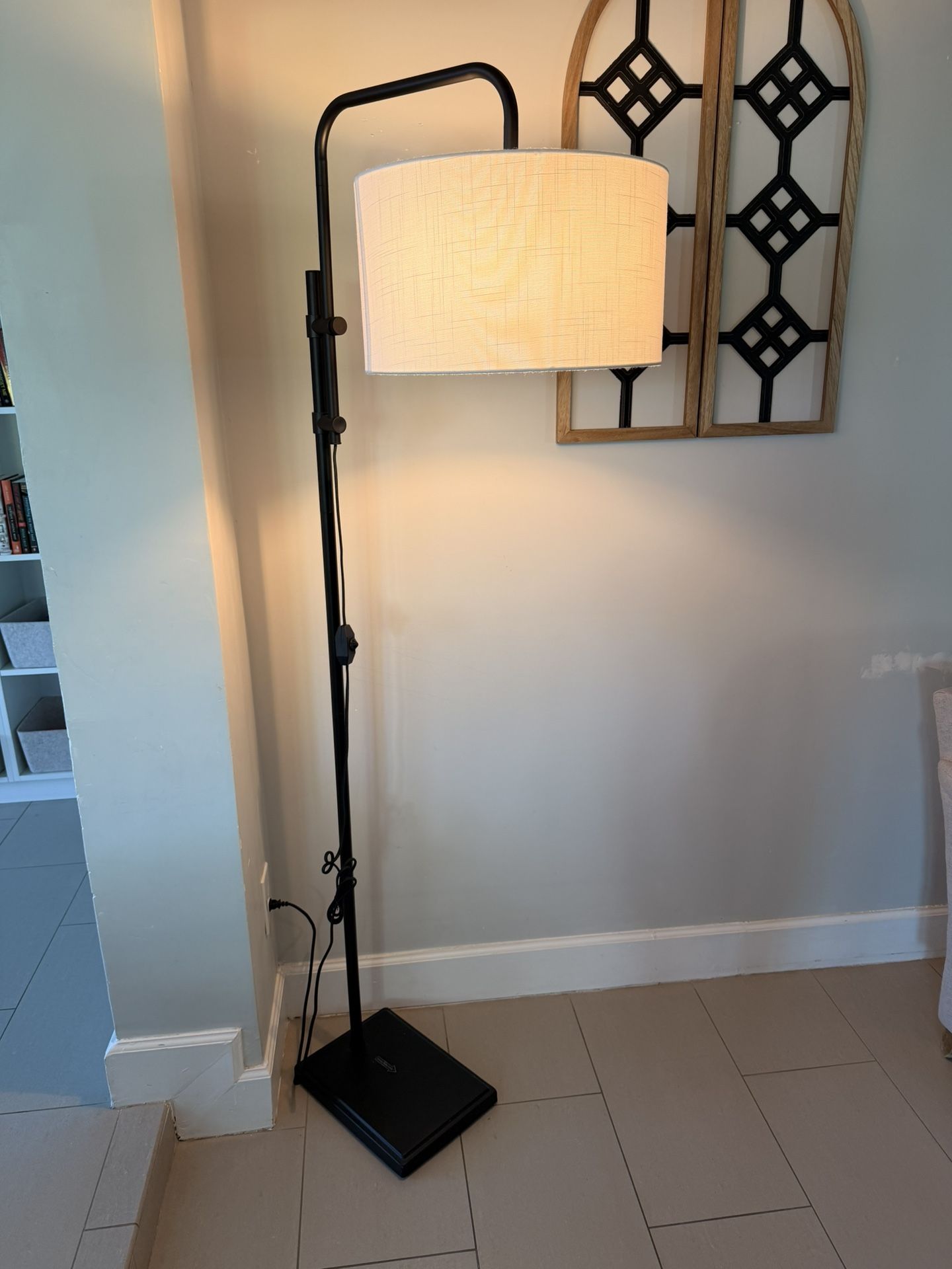 72"x16" Knox Floor Lamp - Threshold™: Modern Black Standing Lamp with Dimmer Switch