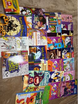 Huge Kids Coloring Book Lot + Crayons & Markers