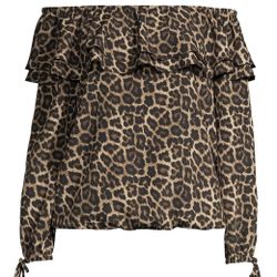 Michael Kors Off The Shoulder Ruffle Top