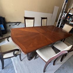 Dining table with leaf and chairs