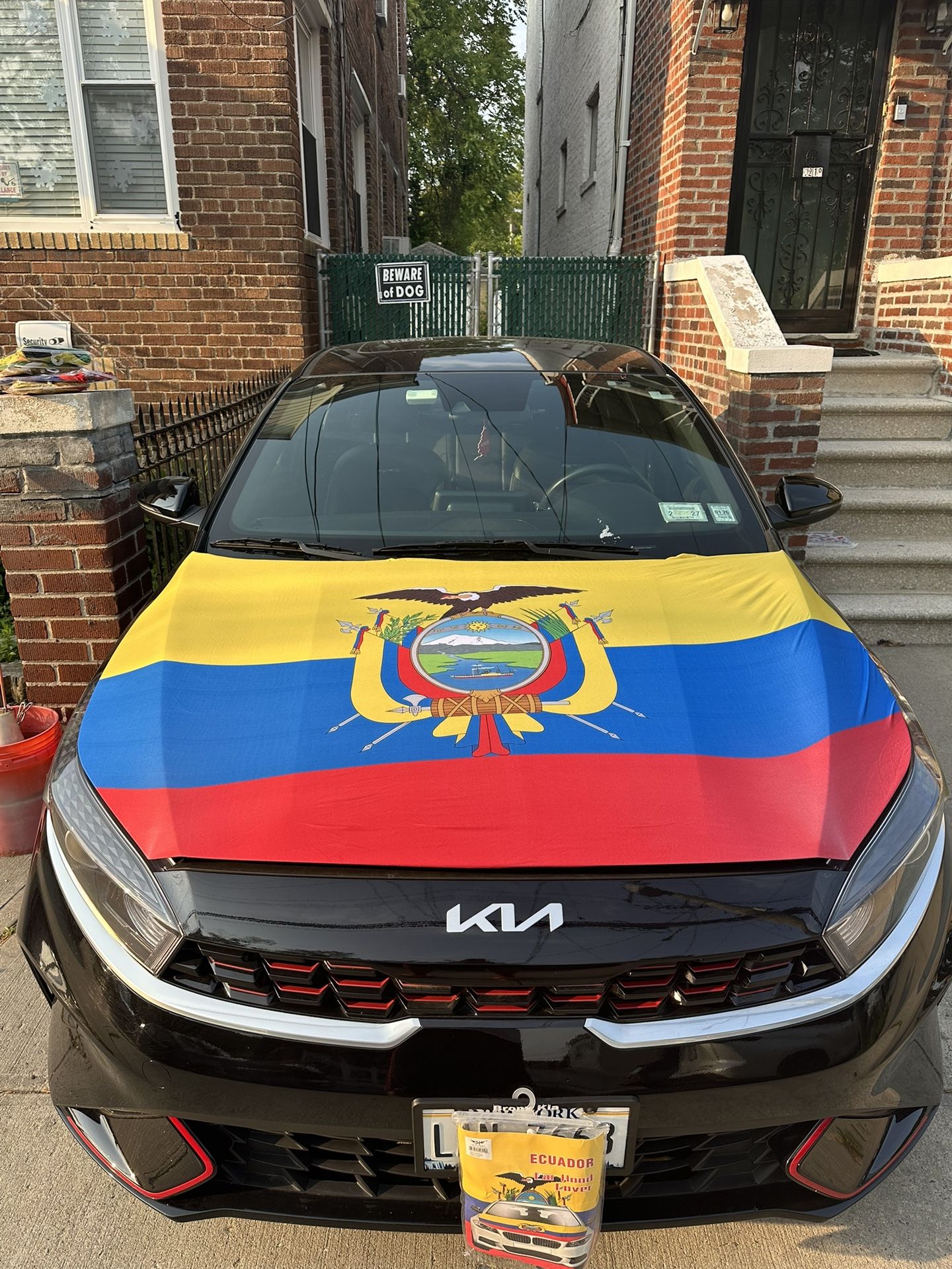 Ecuador Flag Car Hood Cover Fits all Cars
