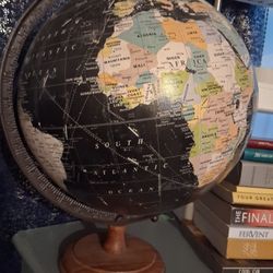 Vintage Replogle Starlight Series black ocean globe