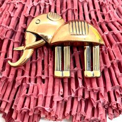 Vintage Circa 1940s Copper Elephant Brooch