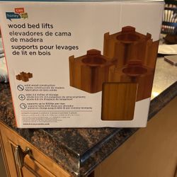 NIB Set Of 4 Wood Bed/chair Lifts 