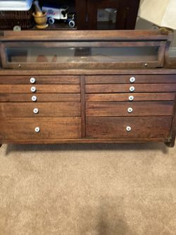 Antique Hanging Display Case