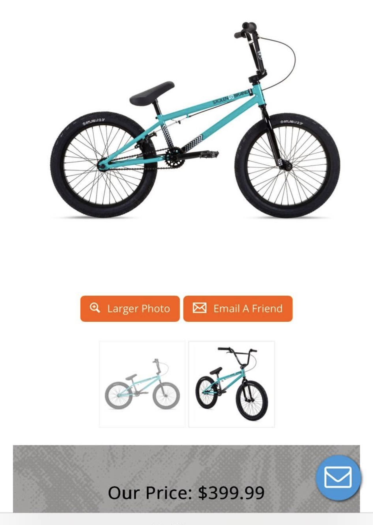 BMX Bike Youth Brand Stolen 20”