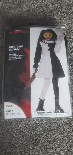 Terrifier Art the Clown Child Costume XL