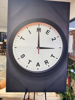 Large Clock Art Print on Board