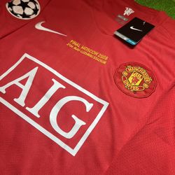 Manchester United 2008 Champions League Final Moscow Ronaldo Jersey