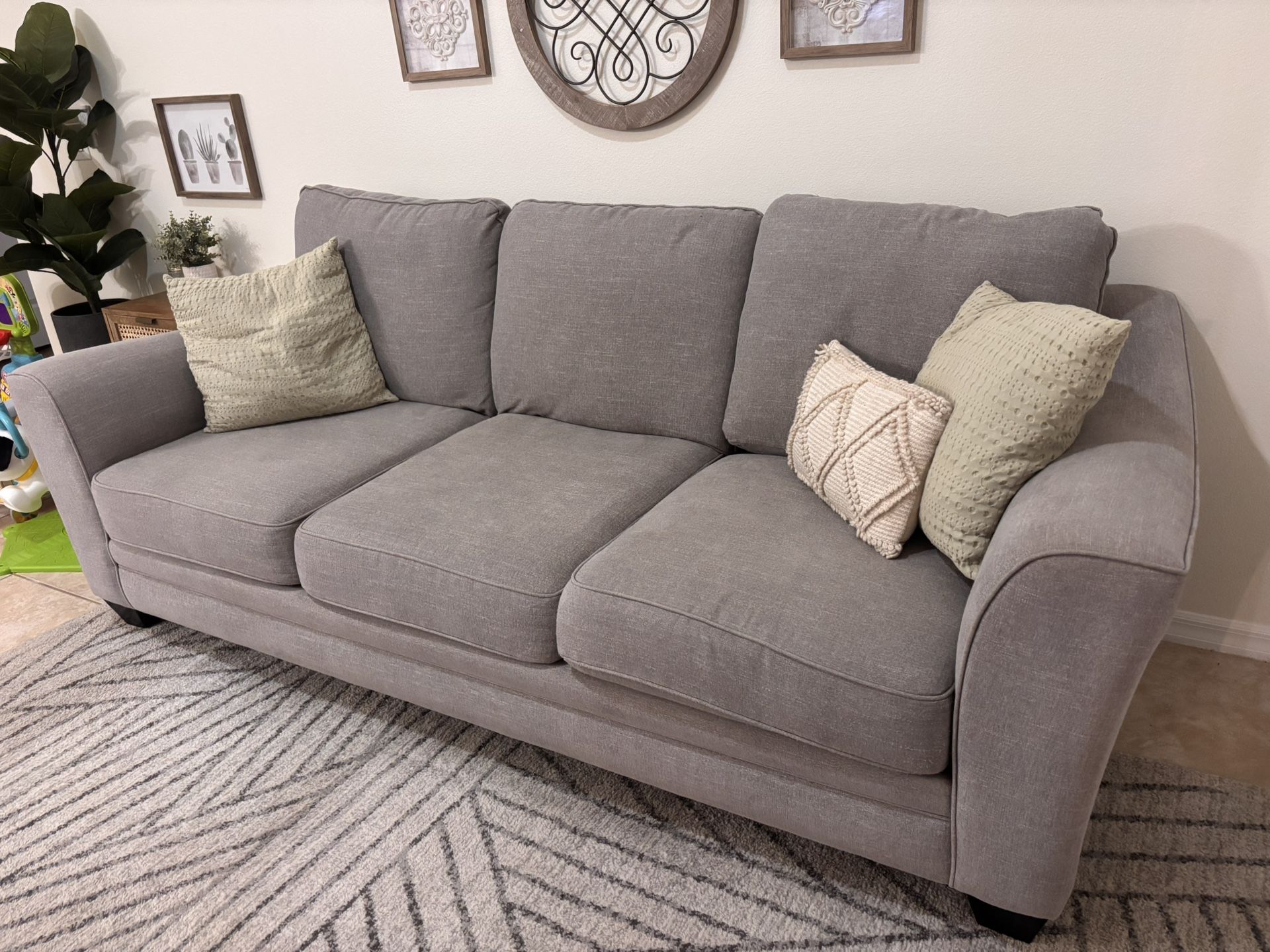 Living Spaces Couch & NULOOM Rug