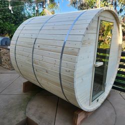 4 Person Wet Dry Steam Spa Sauna Solid Wood 6KW Heater 200F Degrees!