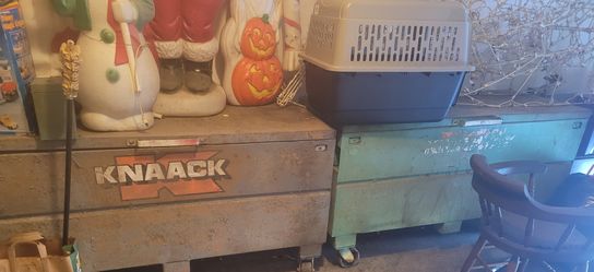 Two Knaack Jobsite Boxes on Castors