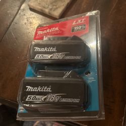 2 Brand New Makita 5.0 18v Bats
