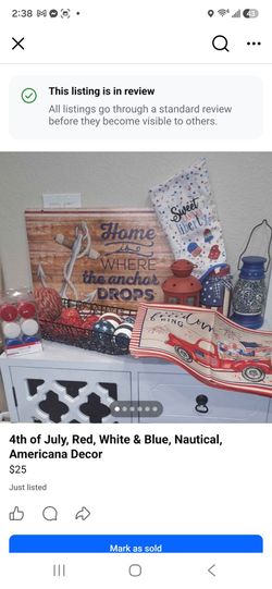4th of July, Red, White & Blue, Nautical, Americana Decor