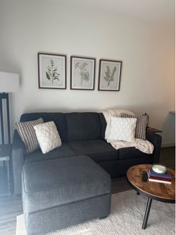 Moving! Need gone! - Gray Sofa and Storage Ottoman