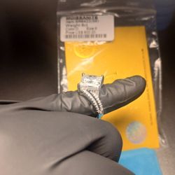  Women 6 ct All Moissanite Diamond Ring Size 6.