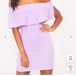 PrettyLittleThing Women's off shoulder Dress Sz 4 