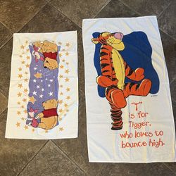 Winnie The Pooh And Tigger Vintage Towels