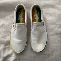 Pride Flag Vans Skate Shoes 