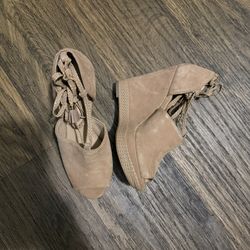 Michael Kors Suede Wedge Sandals Size 7