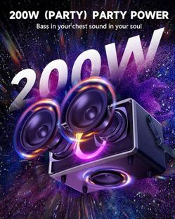 GFEEN Party Blutooth Speaker: 200W Peak Powerful Loud Sound! 15H Playtime,
