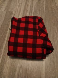 Red and Black Checkered Plaid Fleece Jacket