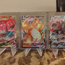 Charizard Blastoise and Venusaur VMax Set🔥