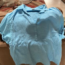 Cotton gauze size M light blue