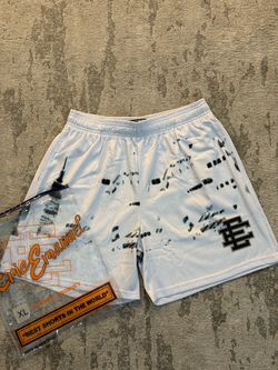 Eric Emanuel White Skyline/Silver Shorts (XL)