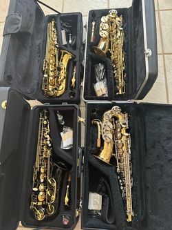 Alto Saxophones with New Reeds Good Condition $350 Each Firm