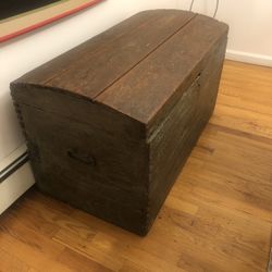 Antique Wooden Trunk 