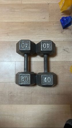 Cast Iron Dumbbells 40s