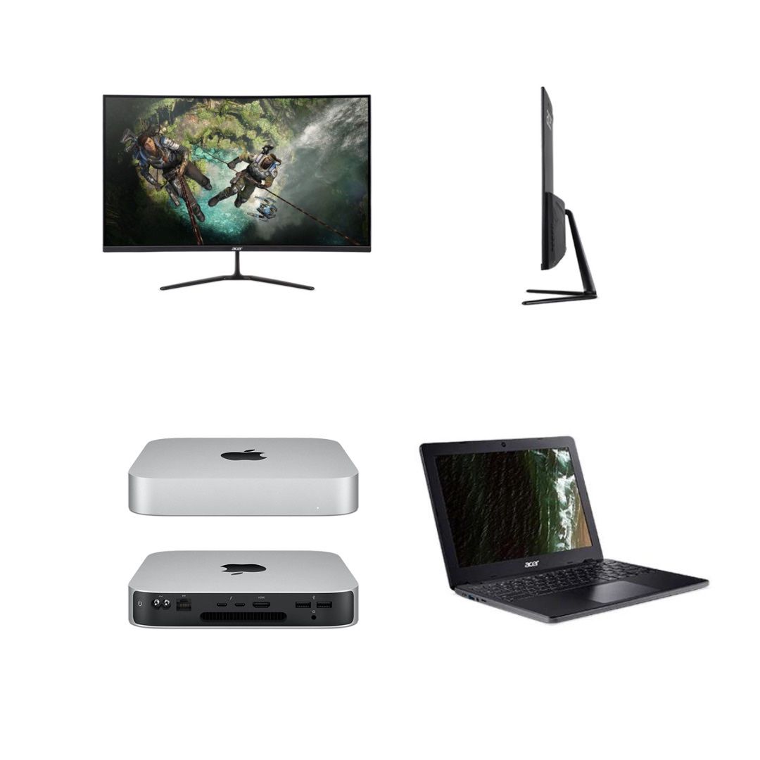 Acer 32” Monitor / Mac Mini Dual Intel Core i5 / Acer 14” Chromebook