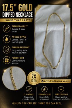 Gold necklace 17.5 inch