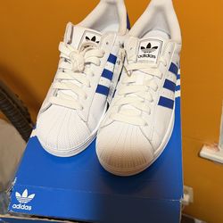 adidas Superstar 2 Low Sneaker White/Blue Leather 2025 JQ4729 size 9