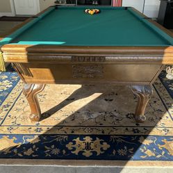 1972 Murrey & Sons Antique Series Pool Table – 9ft, 3-Piece Slate + Full Set
