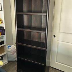 Tall Dark Brown Bookshelf
