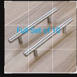 10 Heavy Duty Stainless Steel T Bar Drawer Pulls 