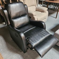 Black Leatherette Recliner
