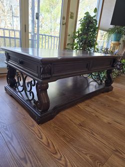 Solid Heavy Wood Coffee Table