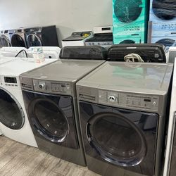 Kenmore elite stainless steel washer and dryer set electric XL capacity
