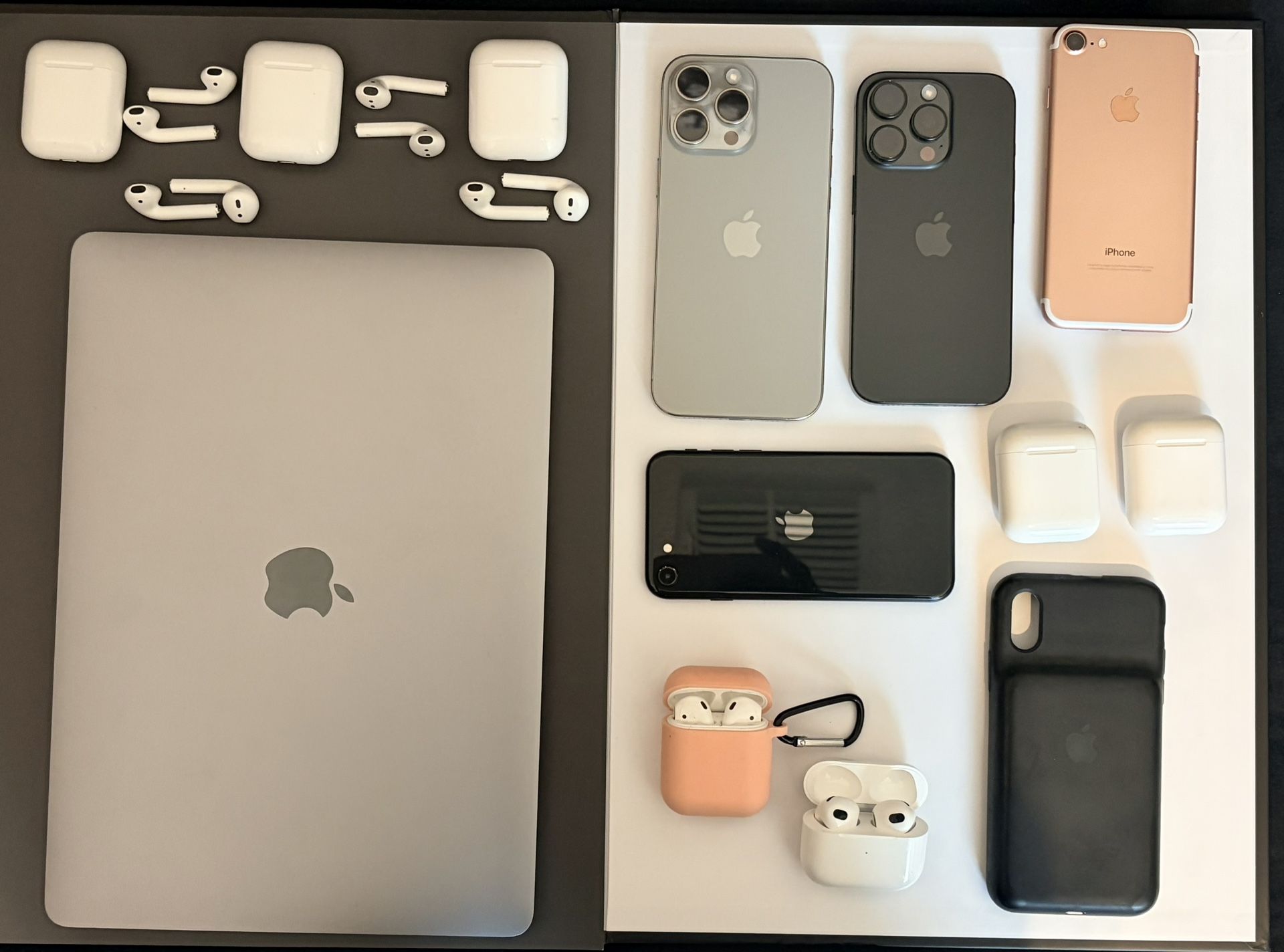 Apple Device Lot (16 Pro, 16 Pro Max, MacBook M3, AirPods