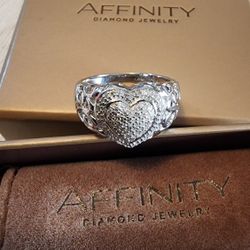 Real Diamonds Sterling Heart Ring